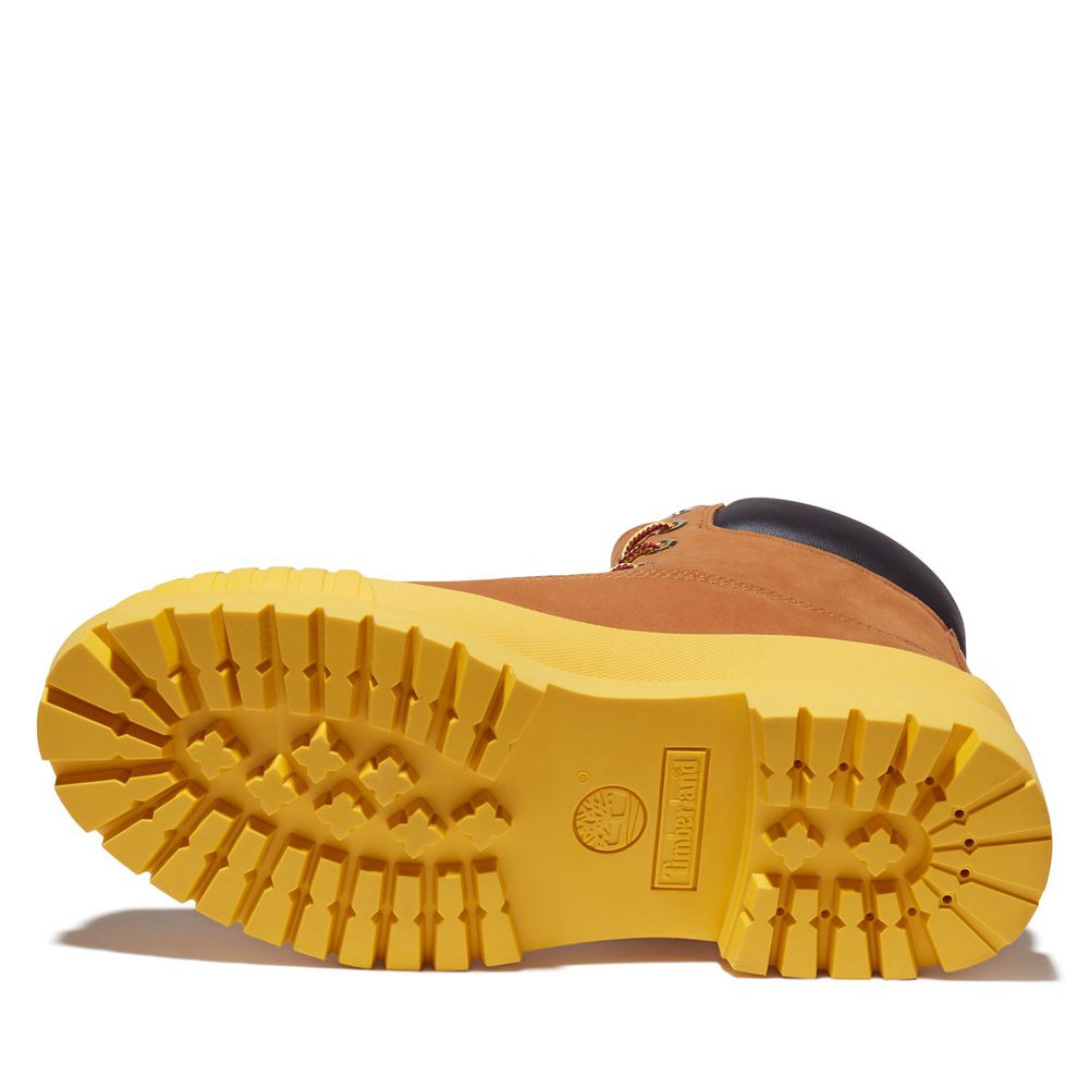 Bototos Timberland Hombre 6-Inch Bee Line X Waterproof Rubber Toe Marrones/Amarillo - Chile QHP-6128